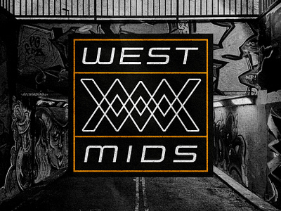 WEST MIDS Sticker badge branding creative mark street art typography west midlands wolverhampton