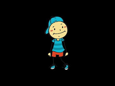 character animation animation blue boy cap character different doodle enjoy fun great kid lineart little orange pinching pointing shirt shorts smile young