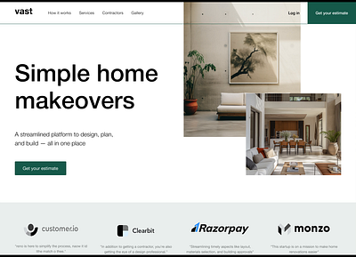 Vast - Landing Page animation desktop hero page home interior landing page mobile ui uiux website