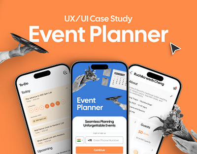 Event Planner UX/UI Case Study 2024 branding calender event event planner graphic design logo mobile app design modern ui photoshop planner restaurant ui ux ux research vendor wedding planner wireframing