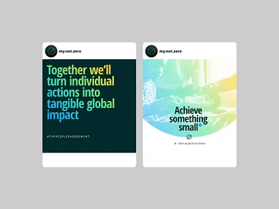 My Net Zero Social Media Posts branding design feed graphic design identity ig insta instagram post social media