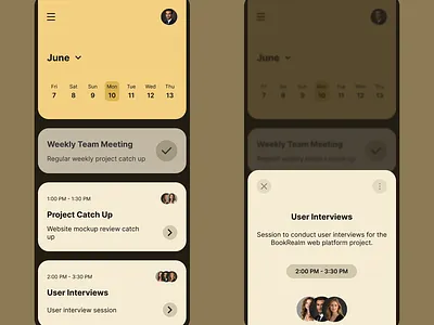 Project Management / Calendar App app design calendar app design mobile design mobile ui project management app ui ui design