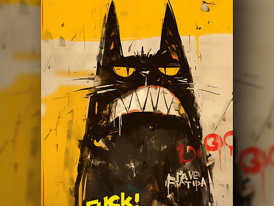 FCK DGS 0082 ai branding cat daliy design illustration poster print