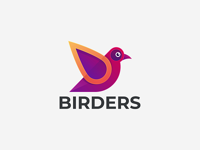 BIRDERS bird bird coloring bird design bird logo bird logo coloring branding design graphic design icon logo