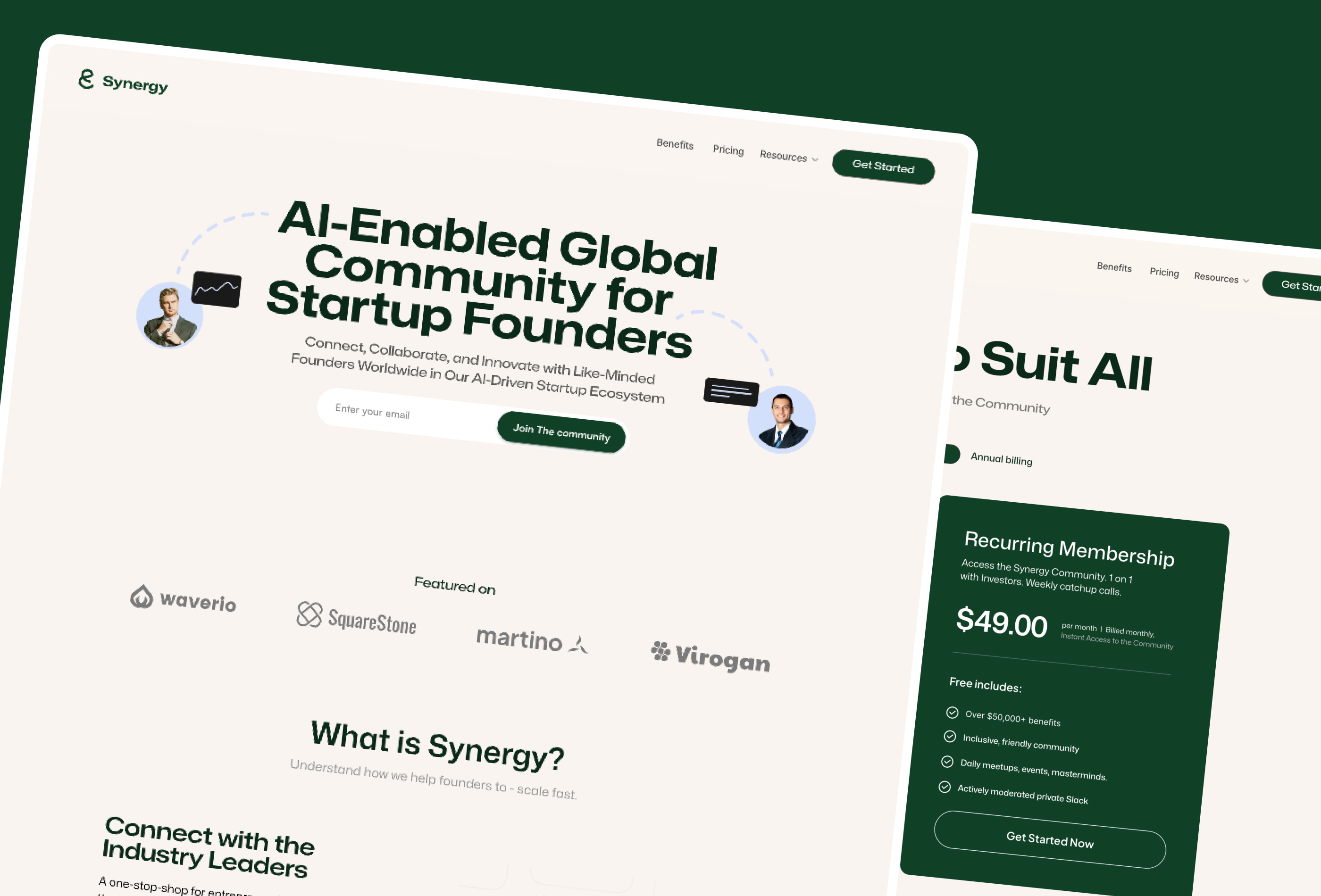Synergy : AI Global Community ai ai landing page community community website design framer framer landing page landingpage ui ux web design website
