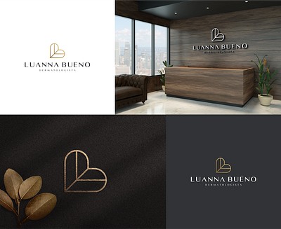 Luanna Bueno Dermatologist Logo Design line