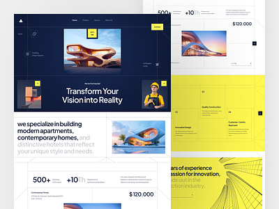 Quliwa - Building Construction Website architech architecture buiding building construction clean ui constrction construction website desain ui inspiration ui landing page real estate real estate website ui ui clean ui desain user friendly website websitearchitecture