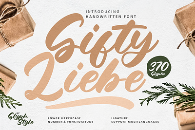 Gifty Liebe Font diy font design gift gift card handlettering handwritten script font script lettering