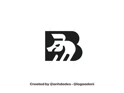 Letter B boar wild animal typography logo for sale 3d anhdodes animation boar logo branding design graphic design illustration logo logo design logo designer logodesign minimalist logo minimalist logo design motion graphics pig logo ui