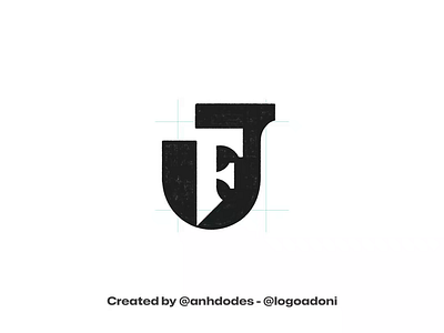 Lettering FJ JF monogram typography logo for sale 3d anhdodes animation branding design graphic design illustration letter f logo letter j logo logo logo design logo designer logodesign minimalist logo minimalist logo design motion graphics typography logo ui