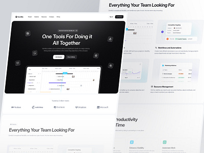 Ganttify - Website Design clean design designer graphic design landing page landingpage productivity project management saas ui uidesign ux uxdesign web app web design website
