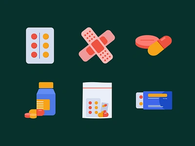 Drug Medicine Flat Illustration canva