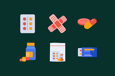 Drug Medicine Flat Illustration canva