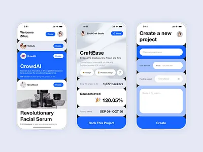 #DailyUI: Day 32 - Crowdfunding ai app crowd crowdfunding dailyui day32crowdfunding design design challenge funding interface mobile ui ui design uiux user user interface ux ux design uxui web
