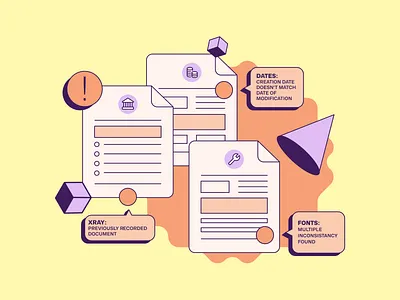 Illustration Exploration for Inscribe #2 ai banking branding color colorful finance graphic design illustration illustration style discovery illustrator mortgage startup web web design