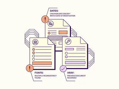 Illustration Exploration for Inscribe #4 ai brand elements branding color data design documents financial graphic design illustration illustrator mortgage