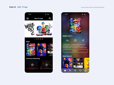 Daily UI #025 TV App daily ui tv app ui