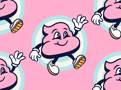 "Poopsie" the Poo Paper Mascot brand branding cartoon character colorful graphic design illustration illustrator logo design mascot mascot design poop toilet