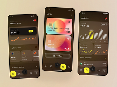 E Wallet - Finance Mobile App UI KIT app mobile app mobile design auto layout banking dark mode finance illustration light mod money transfer saving app u