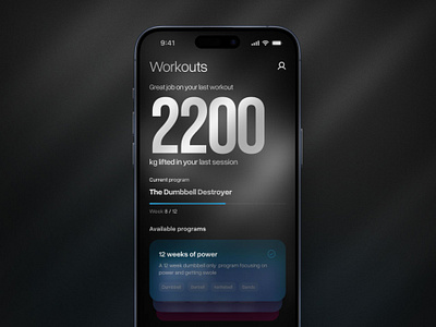 Workout app exploration app branding design swiftui ui uiux