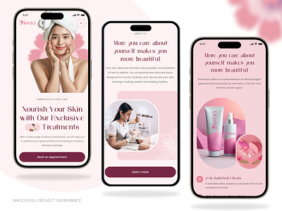 SKIN CARE APP DESIGN beauty beautyapp cosmeticsapp designinspiration mobileapp skincare skincareapp uitrends wellnessapp
