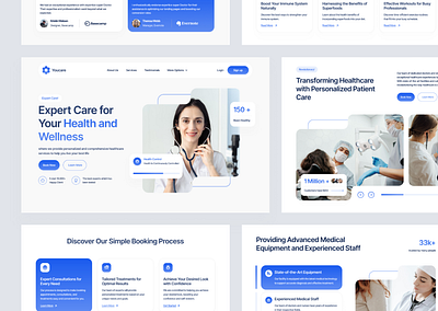 Youcare - Healthcare Website appointment brand identity branding design doctor health healthcare hero homepage hospital interaction design landing page medical medical web minimalist patients ui ux web design website