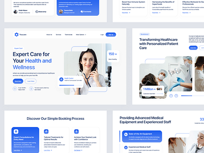 Youcare - Healthcare Website appointment brand identity branding design doctor health healthcare hero homepage hospital interaction design landing page medical medical web minimalist patients ui ux web design website