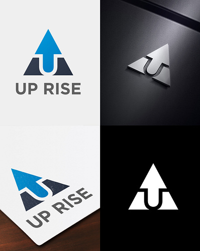 Up Rise Logo Design branding design flow graphic design grow icon letter mark logo logo design logo inspire logo mark logos minimal rise rise up u logo up rise vector