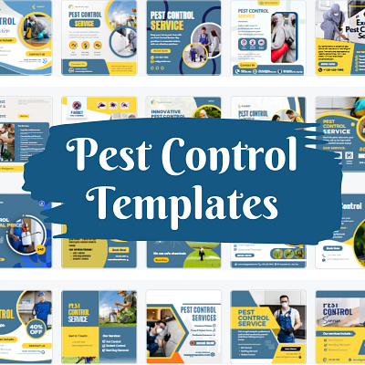 Social Media Posts for Pest Control (Canva Templates)