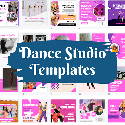 Social Media Posts for Dance Studio (Canva Templates)