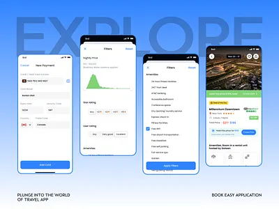 Book Easy - Travel App book clean app flight app mobile app new mobile app travel app trips ui design ux design