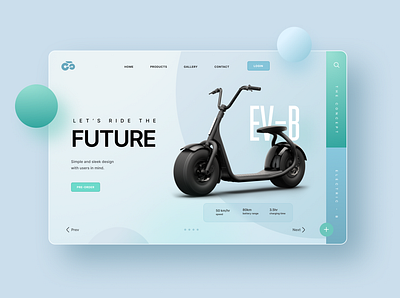 Bike Website Landing Page bike website design landing landing page ui ux uxui web web design web design landing website