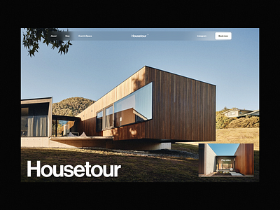 Housetour Website architecture book building design lodge minimal minimalist typography ui ux villa web design website