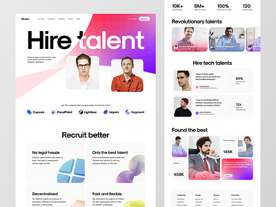 Job Finder Website design hiretalent hiring job application job finder job listing job portal landing page platform portal recruitment talent ui ux web web design webdesign website