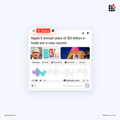 Ai based news (Voice News) ai ai voice chatgpt design system figma framer openai uicards