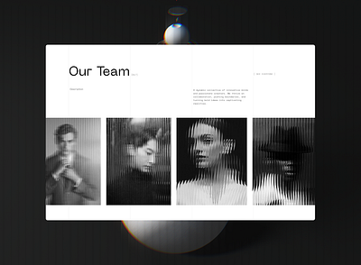 Refracted Our Team Section agency branding dashboard design landingpage team