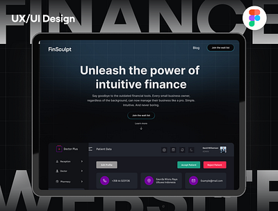 FinSculpt Financial Services finance finance website ui ux user interface website design