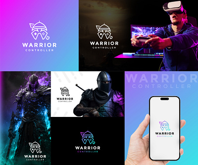 Warrior's Arena action adventure brand identity branding contest controller design fantasy game gaming graphic design illustration logo logo design logos logotype multiplayer play sci fi sport