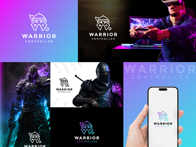 Warrior's Arena action adventure brand identity branding contest controller design fantasy game gaming graphic design illustration logo logo design logos logotype multiplayer play sci fi sport