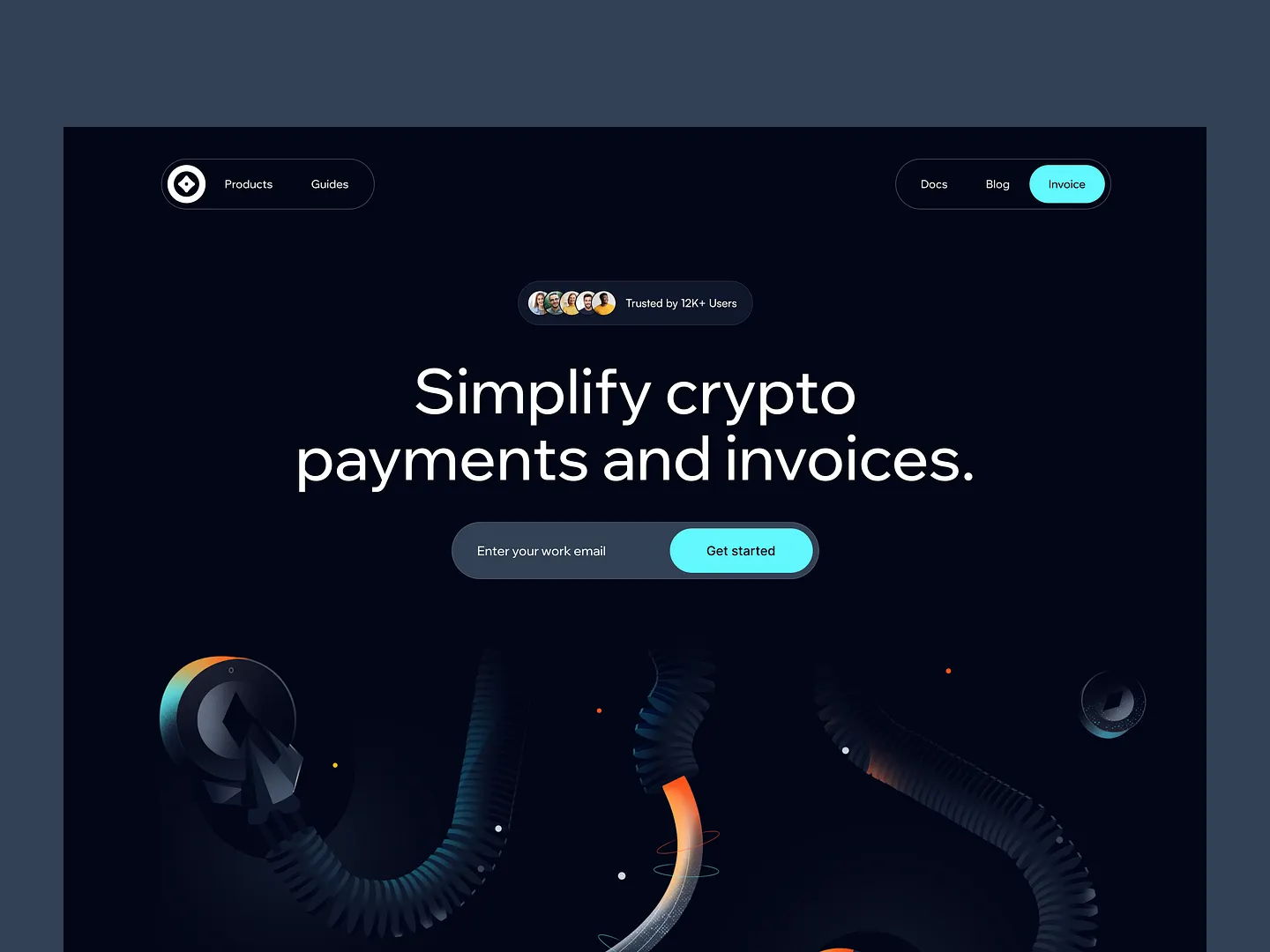 Innovative Accounting Website Design for Crypto Payments