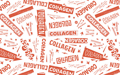 Collagen branding design identity lettering letters pattern type typography