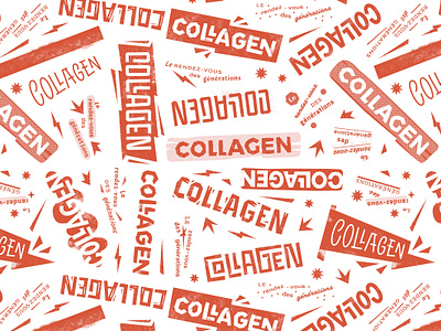Collagen branding design identity lettering letters pattern type typography