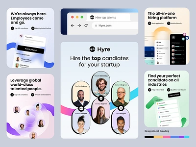 HR Startup Brand Identity Design brand guideline brand identity branding community dashboard design hire hiring hr landing page management people startup talents team ui ux uxui web ui website