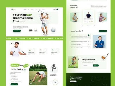 Golf Sporting Landing Page - Swing ball bat center e sports golf landing page modern online game saas sporting product sports training ui user interface ux visual design website