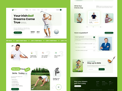 Golf Sporting Landing Page - Swing ball bat center e sports golf landing page modern online game saas sporting product sports training ui user interface ux visual design website