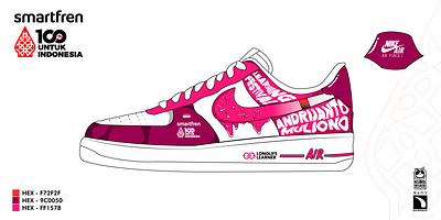 Custom Shoes - SMARTFREN af1 anime branding custom shoes design graphic design ilustration indonesia logo nike paint shoe shoe design shoes smartfren