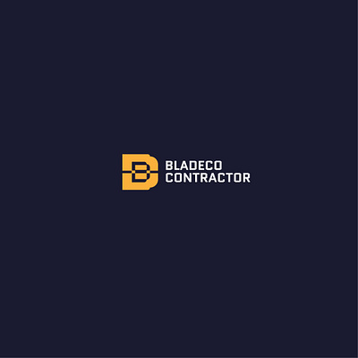 BLADECO CONTRACTOR construction contractor design icon logo modern