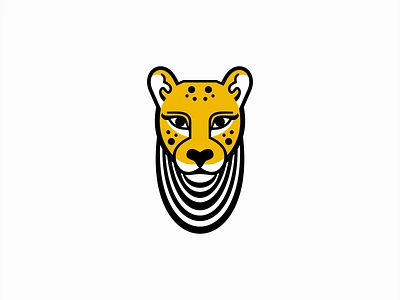 Cheetah Logo animal branding cat cheetah design emblem feline gaming geometric icon identity illustration jaguar logo mark speed sports symbol vector yellow