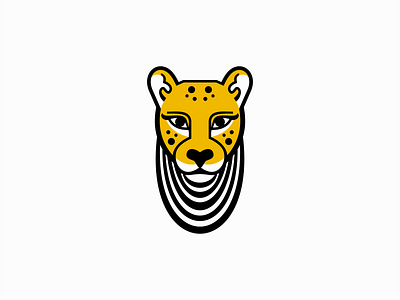 Cheetah Logo animal branding cat cheetah design emblem feline gaming geometric icon identity illustration jaguar logo mark speed sports symbol vector yellow