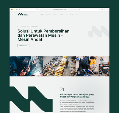 Metalindo Multiperkasa - Company Profile Web Design ui website